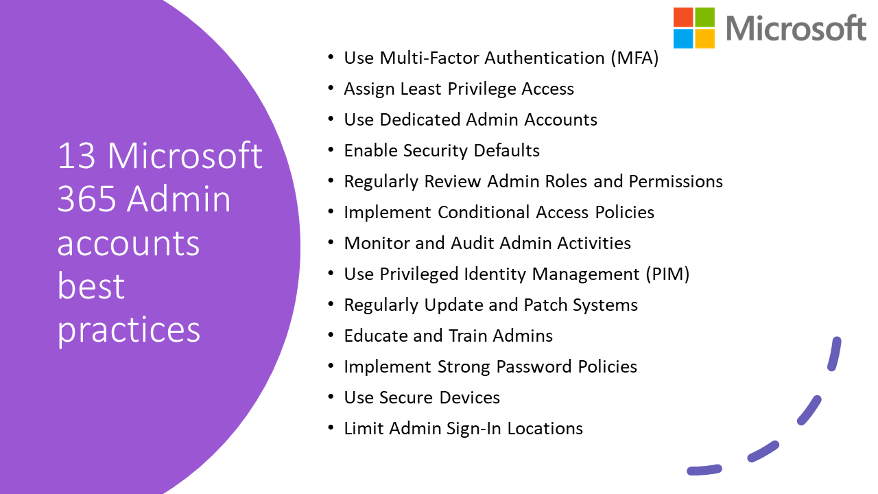 13 Microsoft 365 Admin accounts best practices