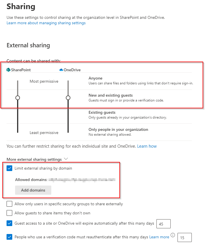 SharePoint External sharing